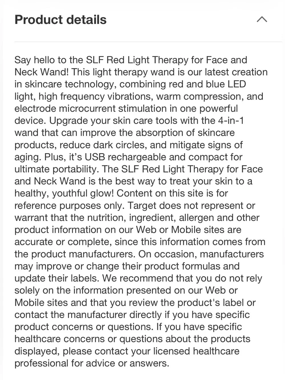 SLF Face and neck light wand. Used once